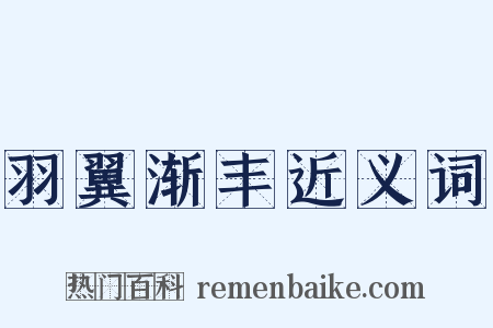 羽翼渐丰近义词是什么意思的图片